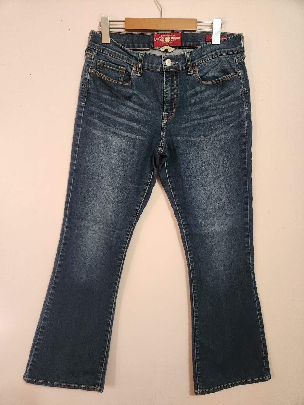 Lucky Brand Sofia Boot Ankle Jeans 10/30 Dark Wash Y2K Western Rodeo Denim